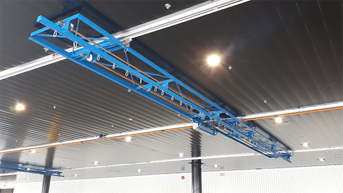 Overhead system to install trailer covers